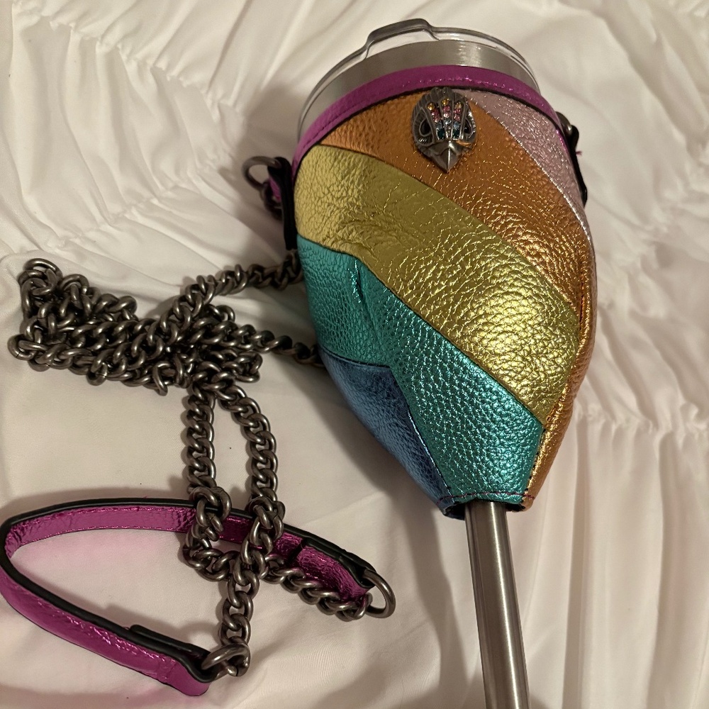 Kurt Geiger steel wine glass bag